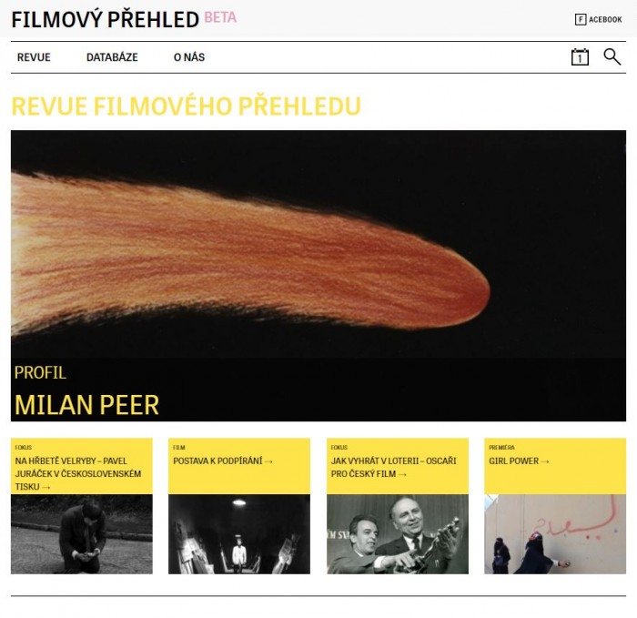 Homepage nového portálu NFA