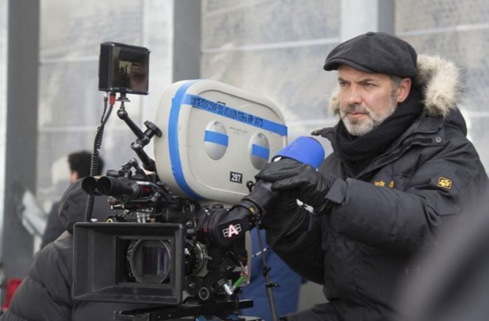 Režisér Sam Mendes na place bondovky Spectre (2015)